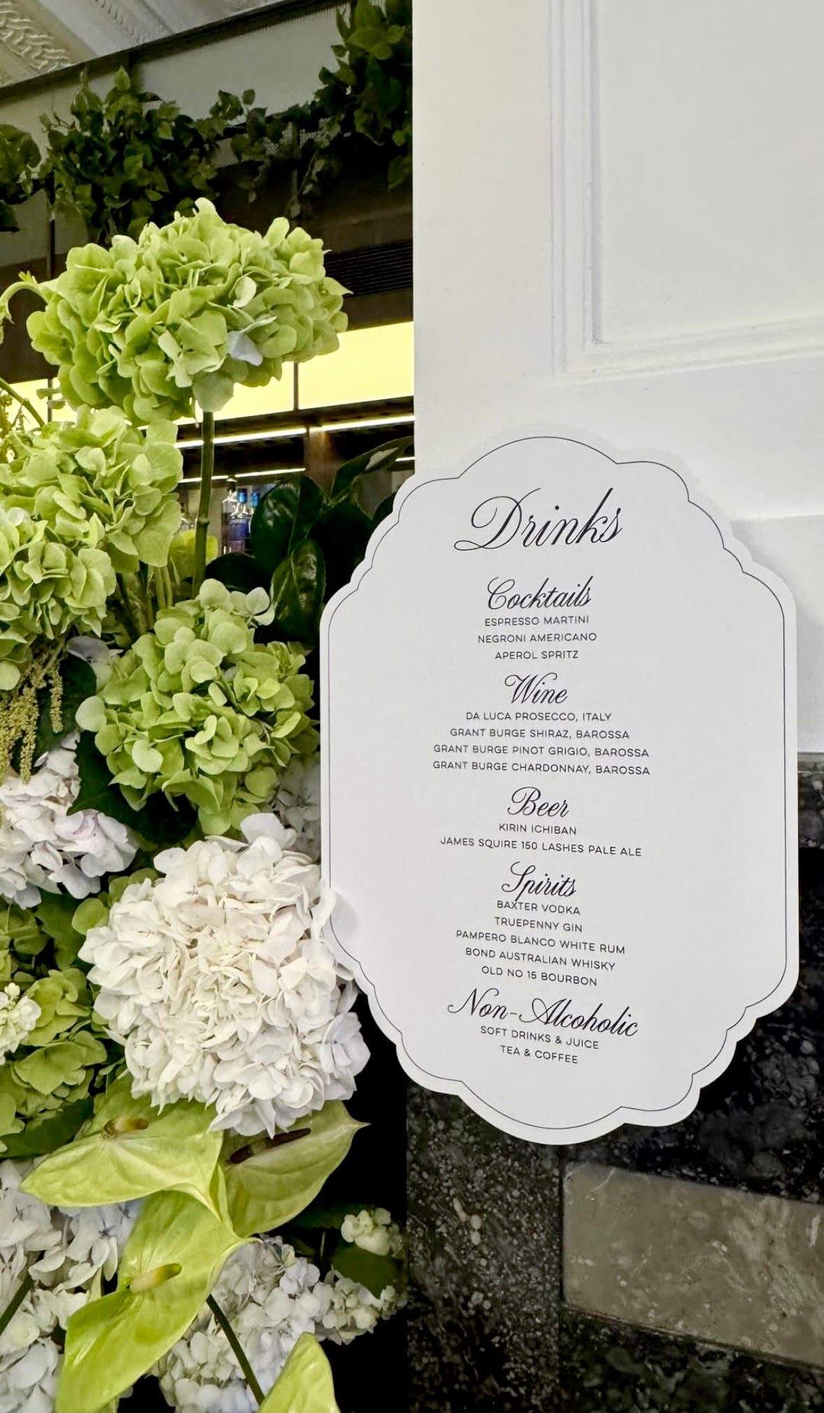 Olivia | Bar Menu A4