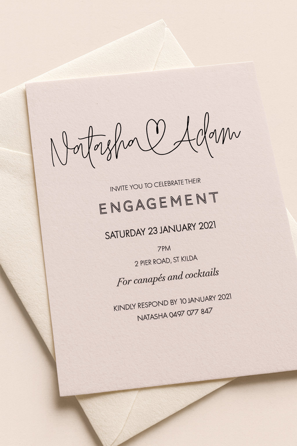 Natasha | Engagement Invitation