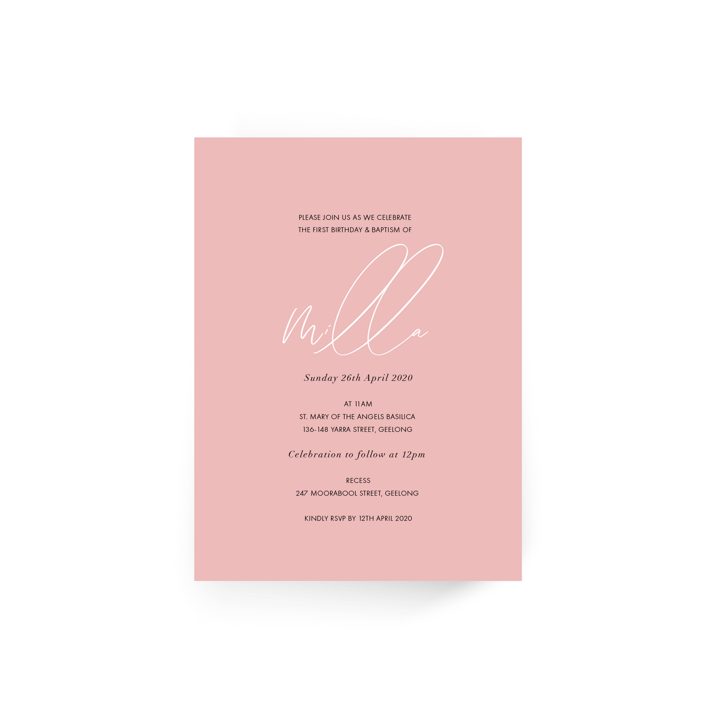 Milla | Baby Invitation