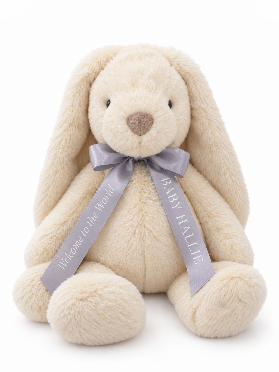 Soft Lemon Bunny | Personalised Ribbon Collar