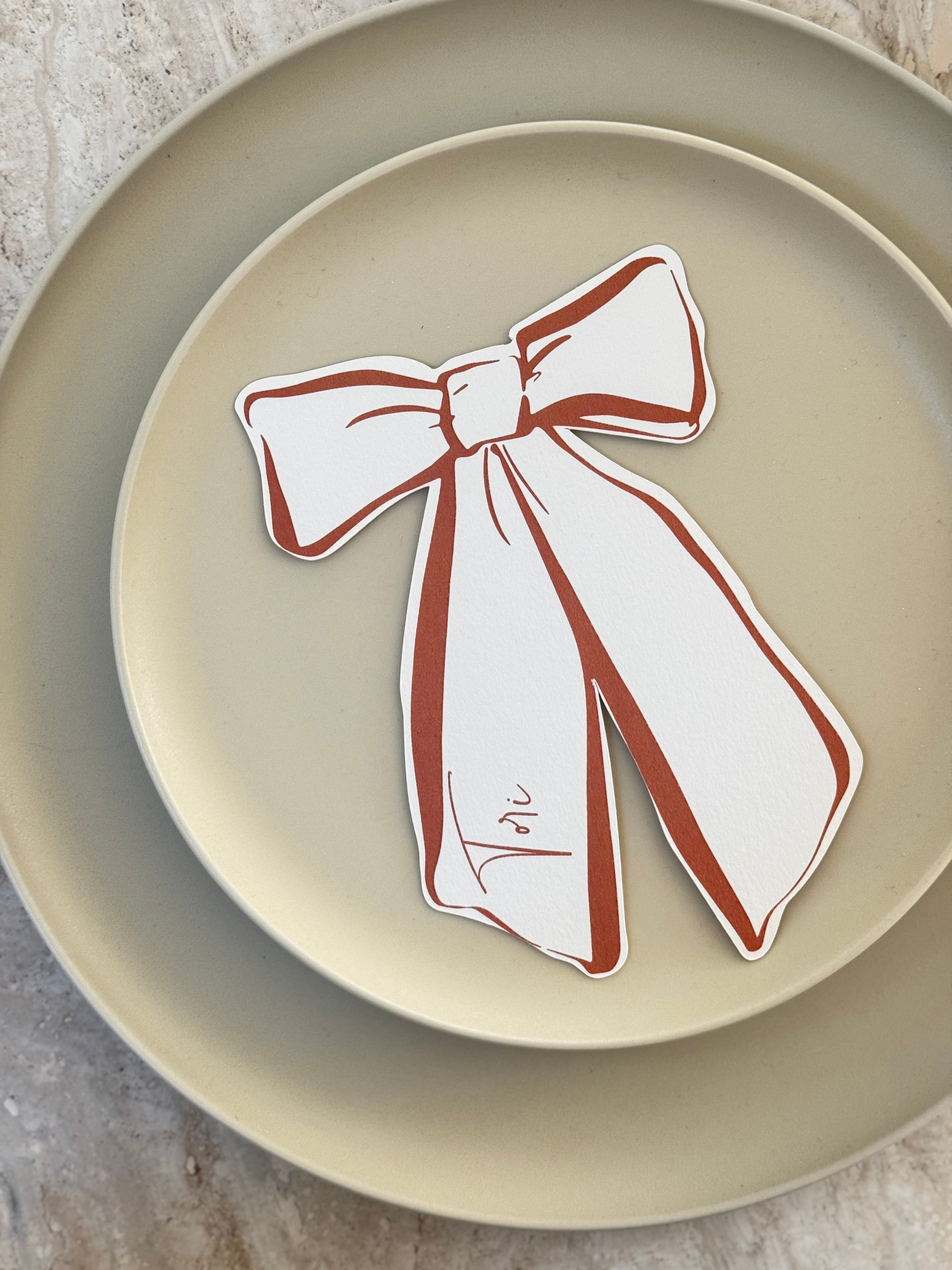 Bow Place Card 5x7”