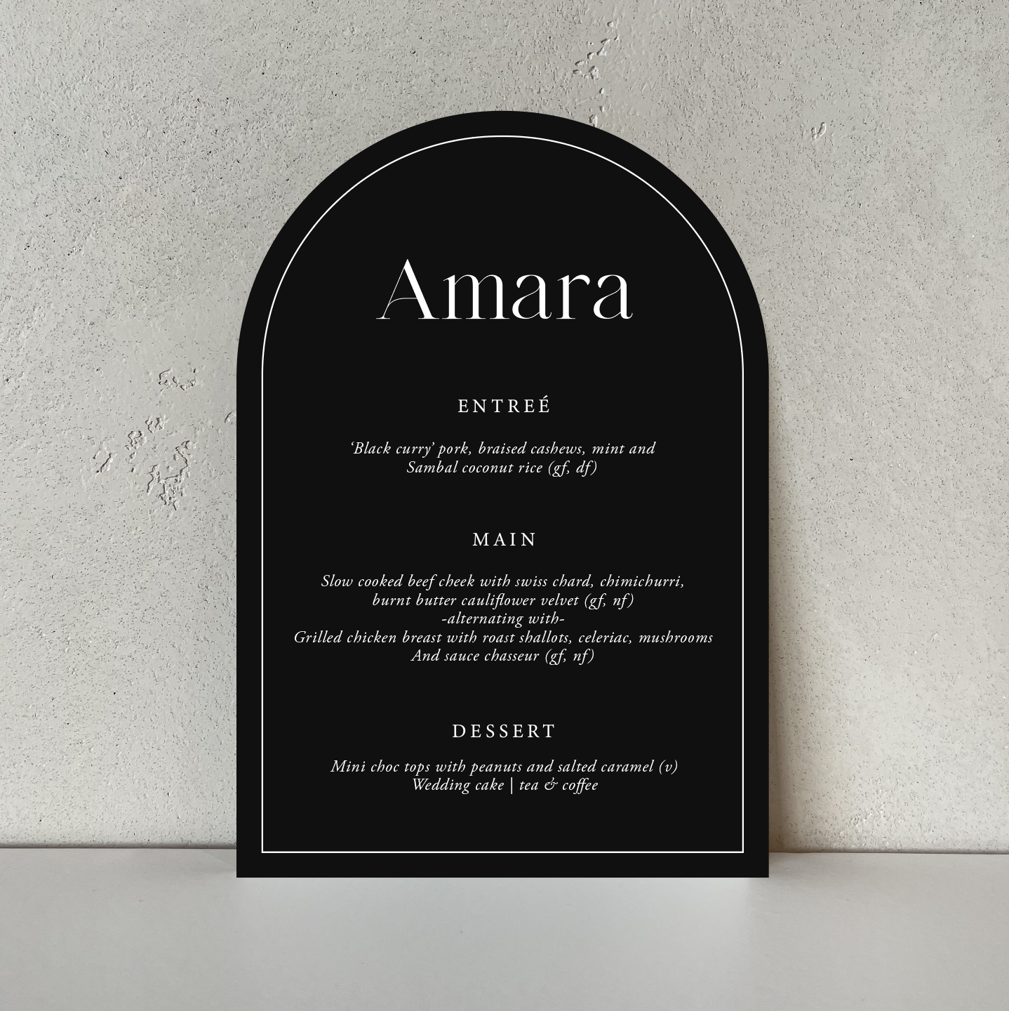 Amara | Guest Menu A5