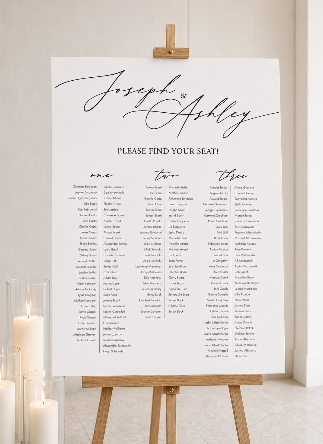 Ashley | Seating Board