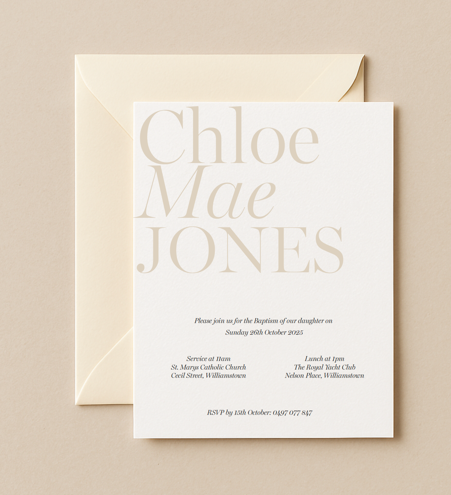 Chloe Mae | Baptism Invitation