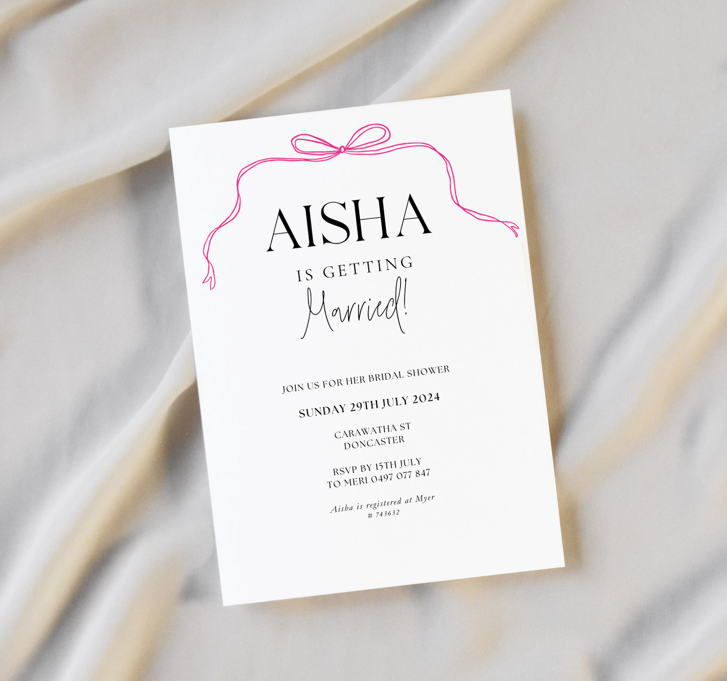 Aisha | Bridal Shower Invitation