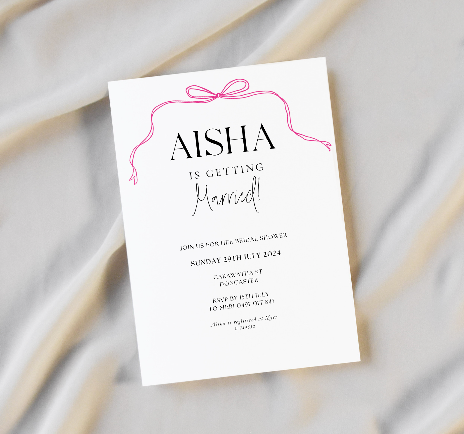 Aisha | Bridal Shower Invitation