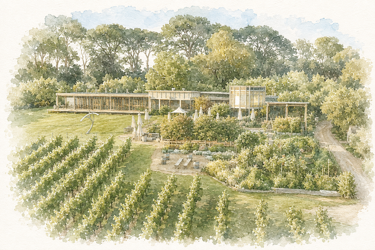 Montalto Watercolour Venue Illustration