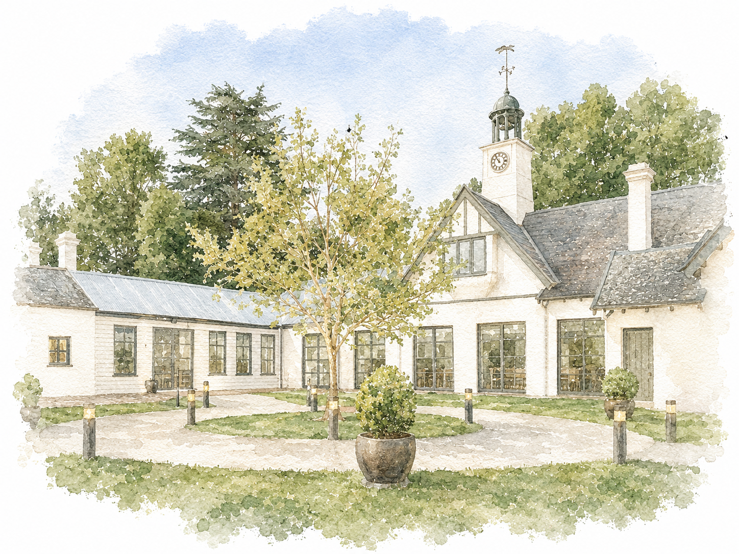 Coombe Yarra Valley Watercolour Venue Illustration