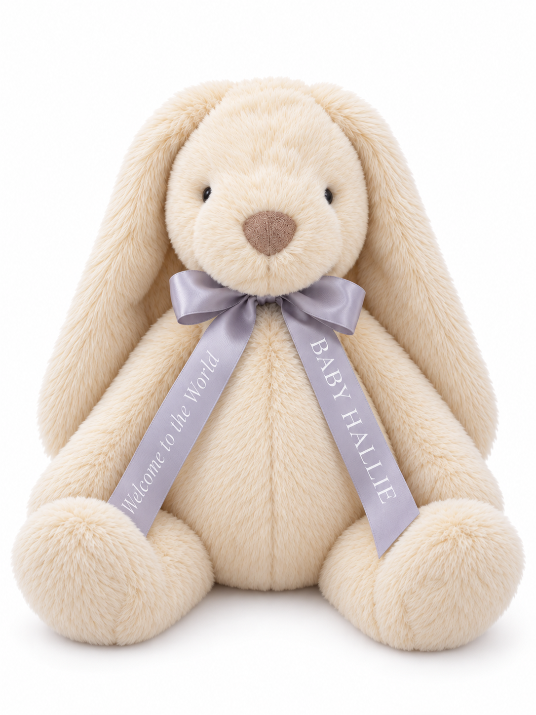 Soft Lemon Bunny | Personalised Ribbon Collar