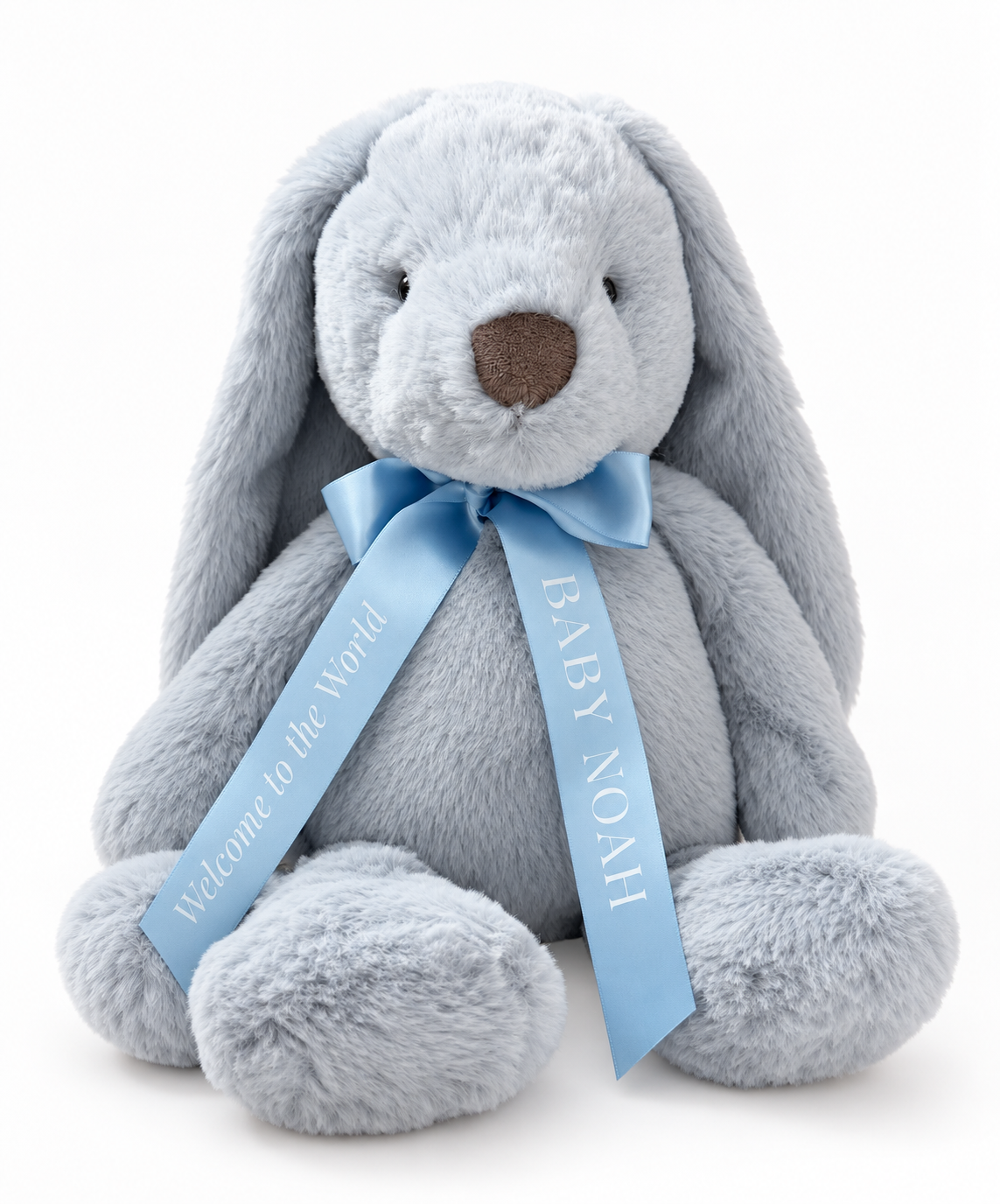 Soft Blue Bunny | Personalised Ribbon Collar