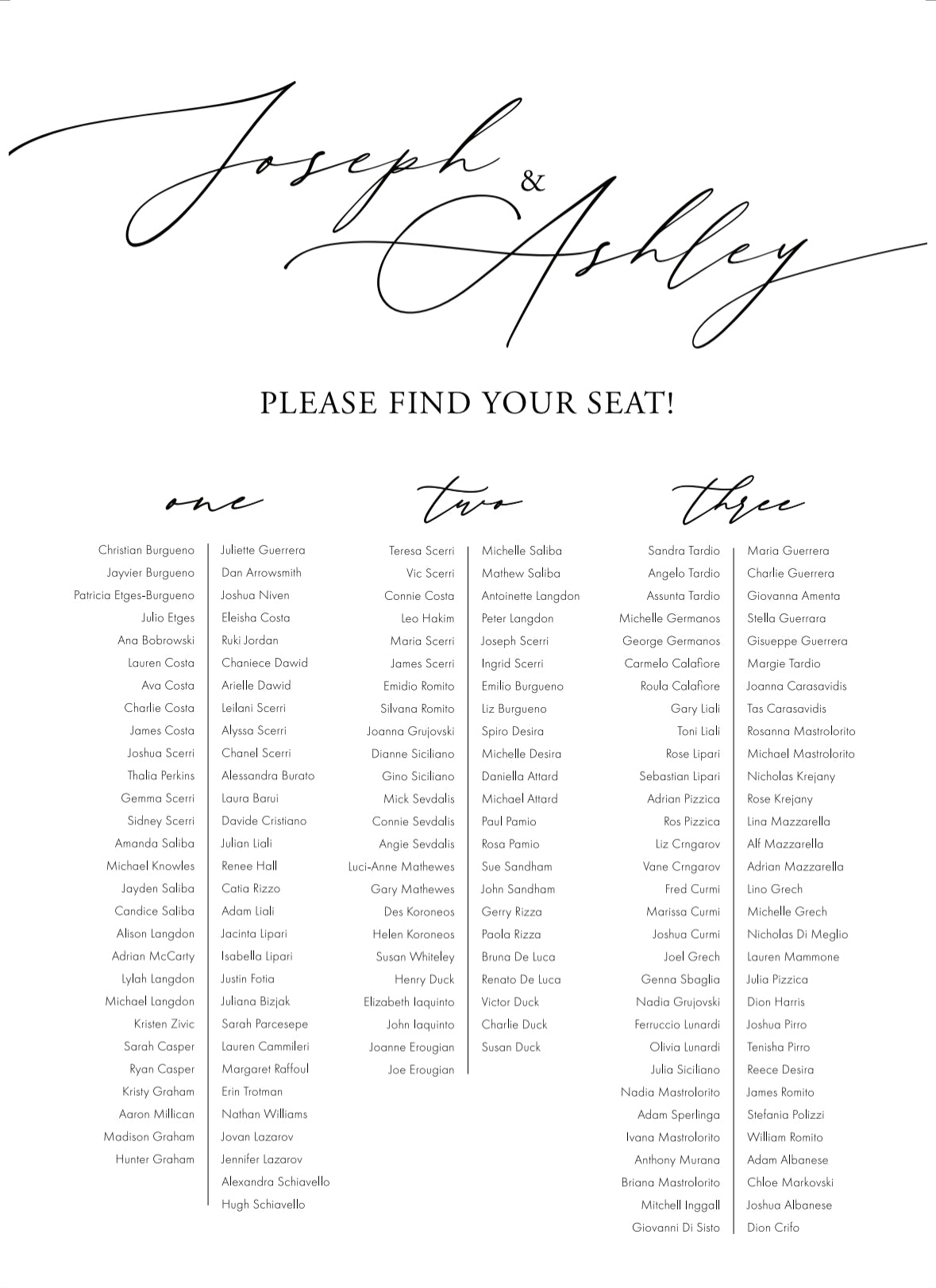 Ashley | Seating Board A1
