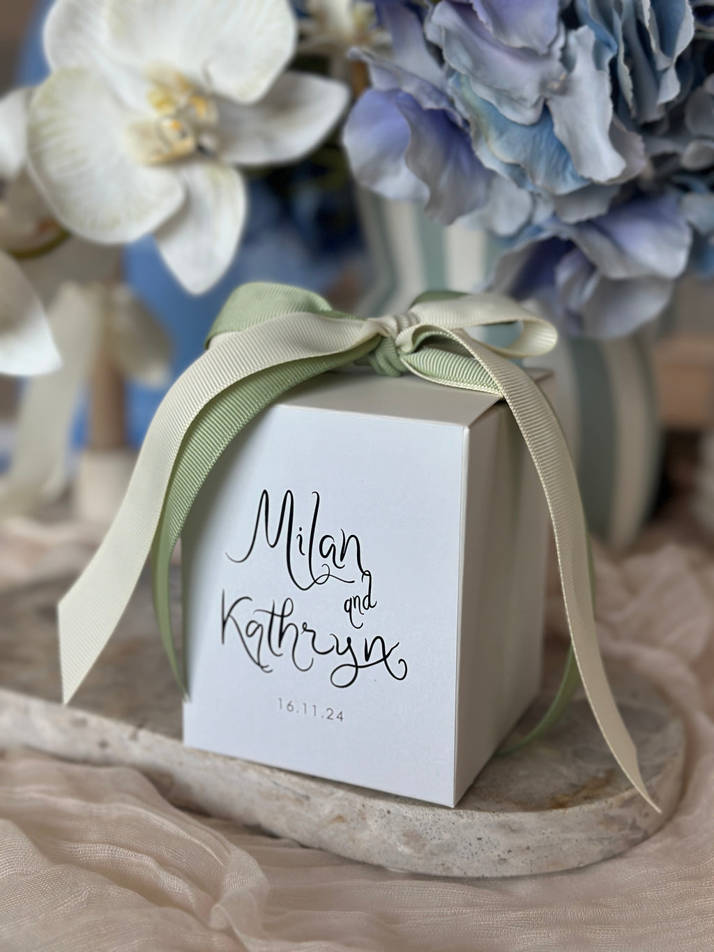 Guest Collection Box Custom Guest Favour Box | Empty or Filled – Paper Chic