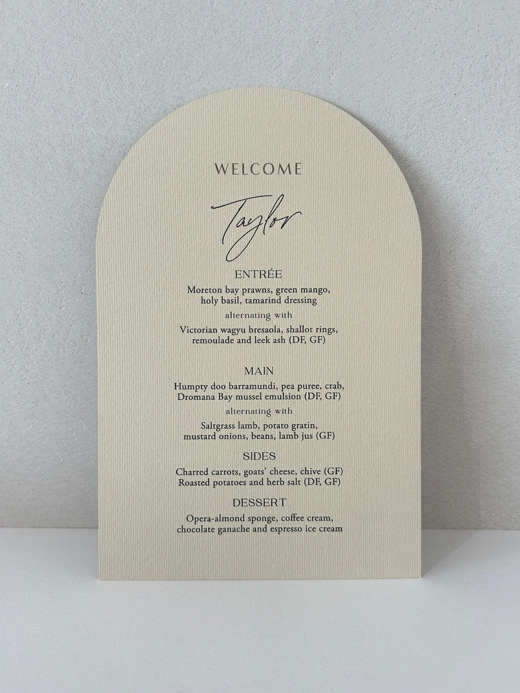 Taylor | Guest Menu