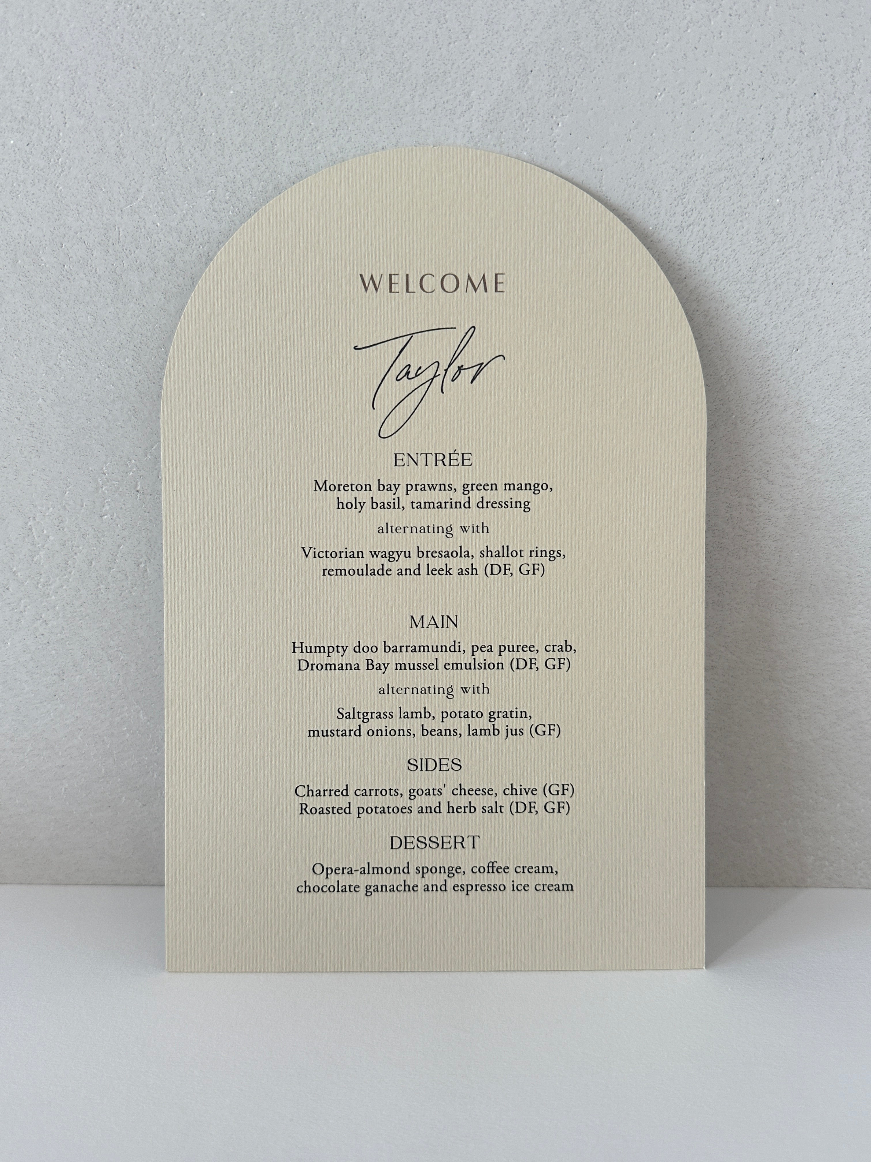 Taylor | Guest Menu