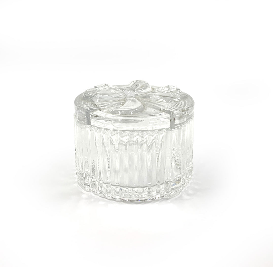 Glass Bow Trinket Box - Clear