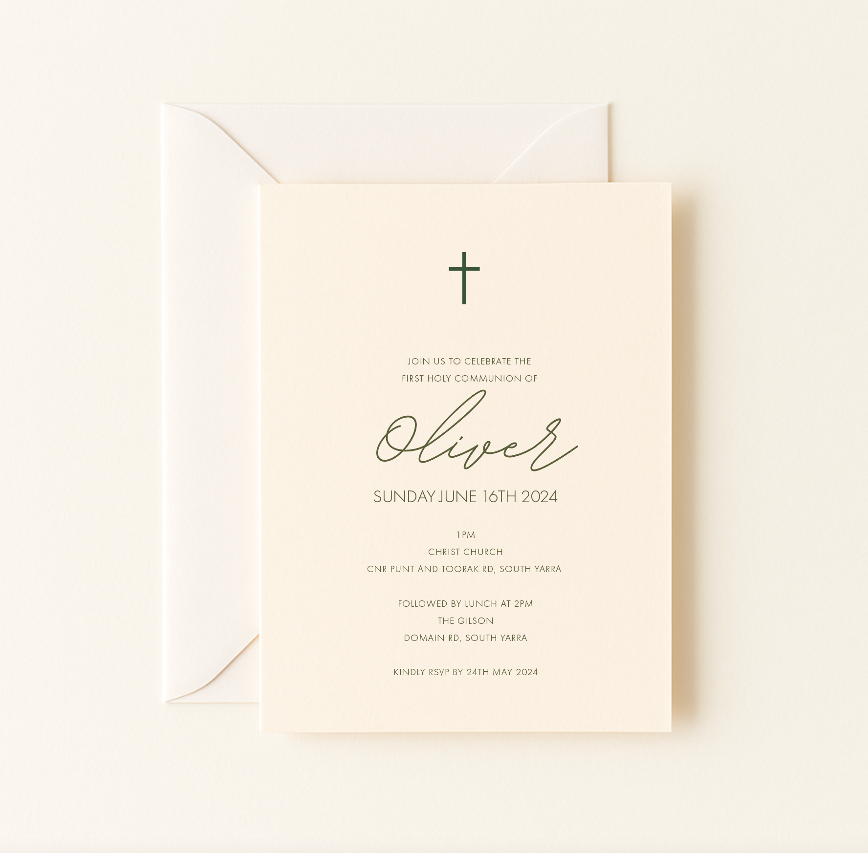 Oliver | Holy Communion Invitation