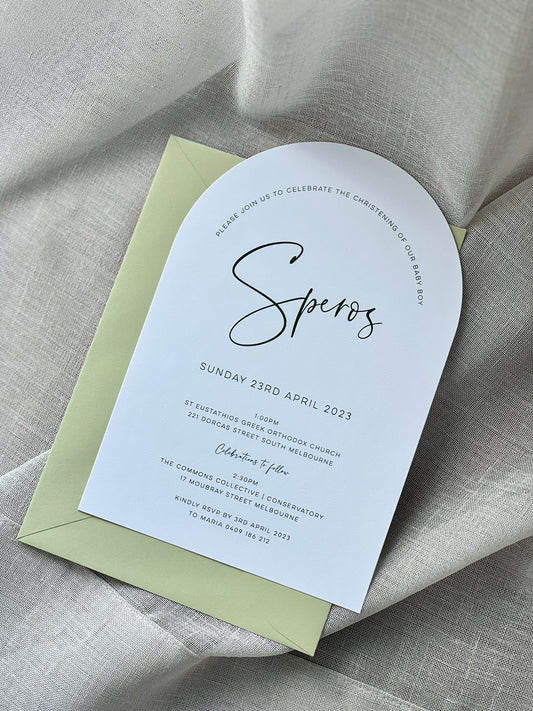 Speros | Baby Invitation