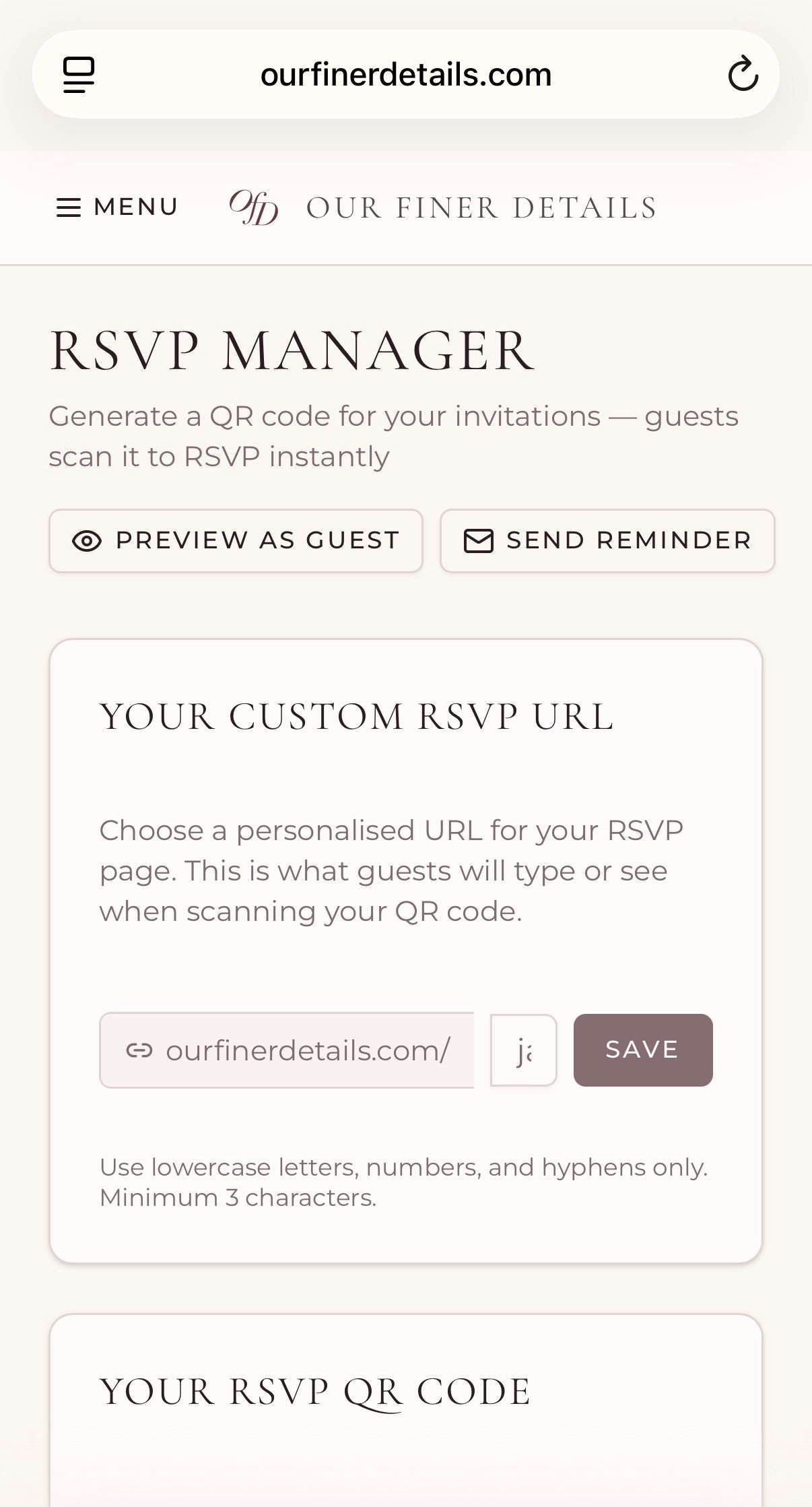 Digital Wedding Planner & Guest RSVP Portal *Launch Price*