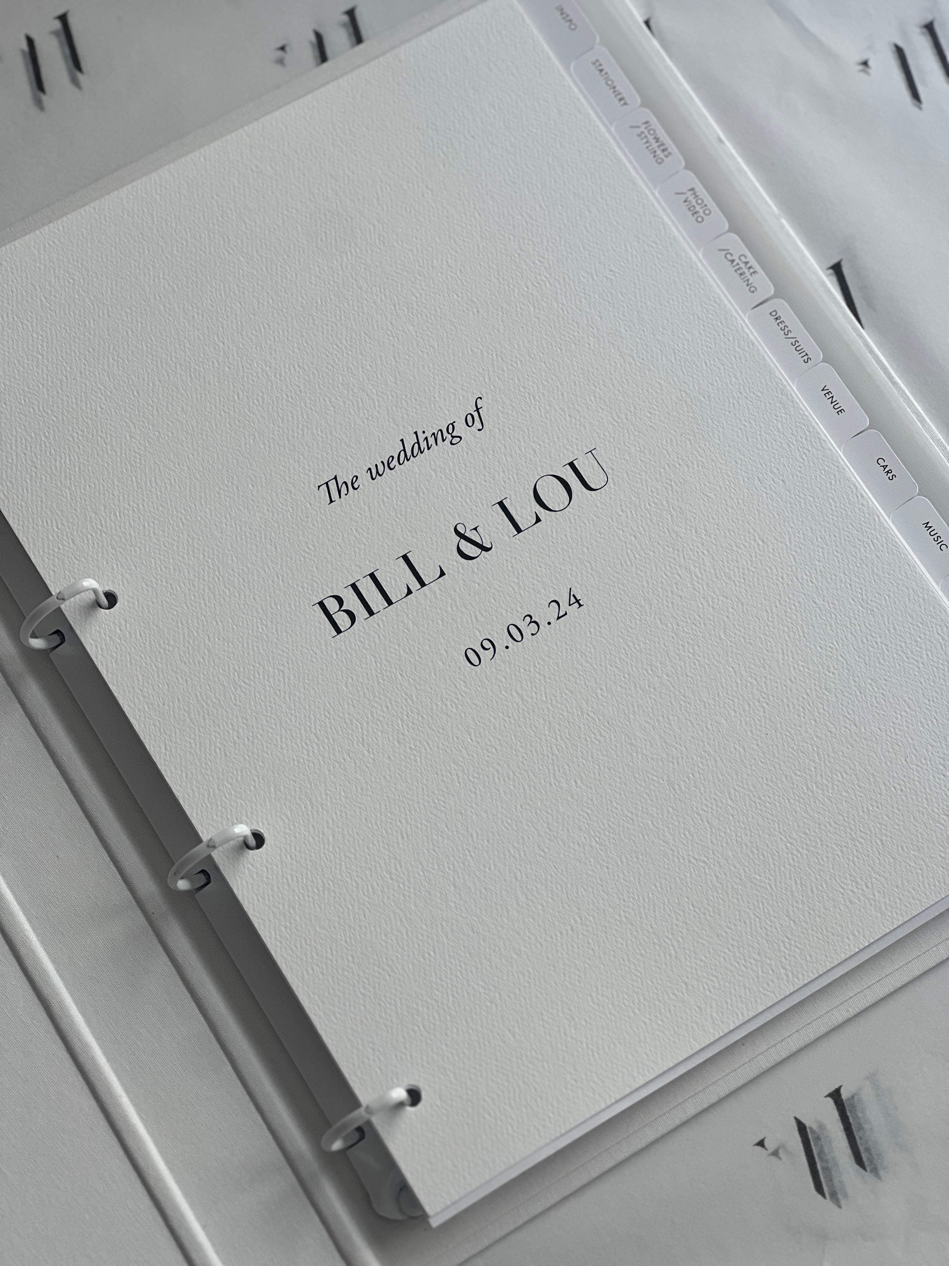 Luxury Wedding Planner Folder A4 (4 Ring Binder)