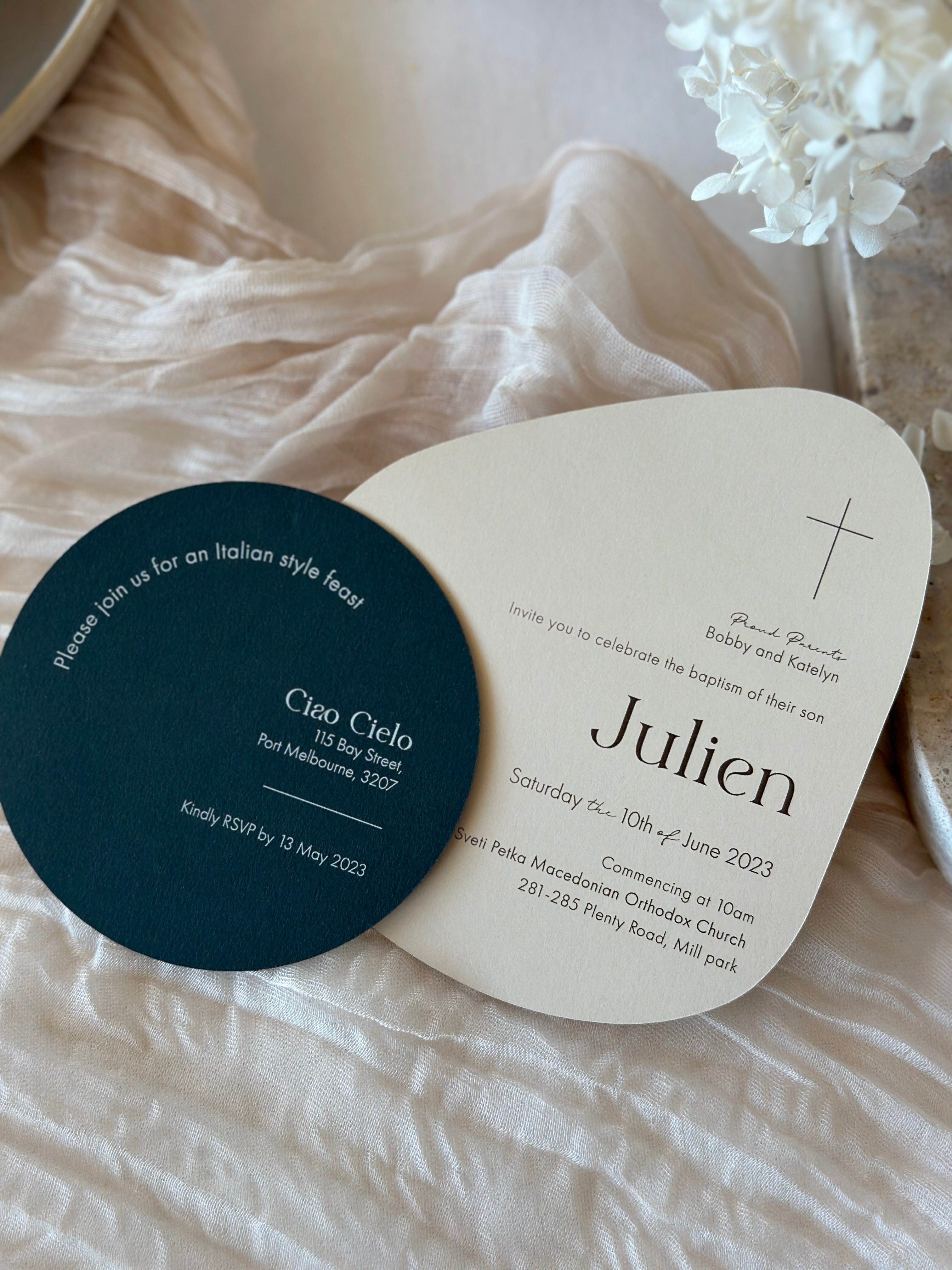 Julien | Baby Baptism Invitation