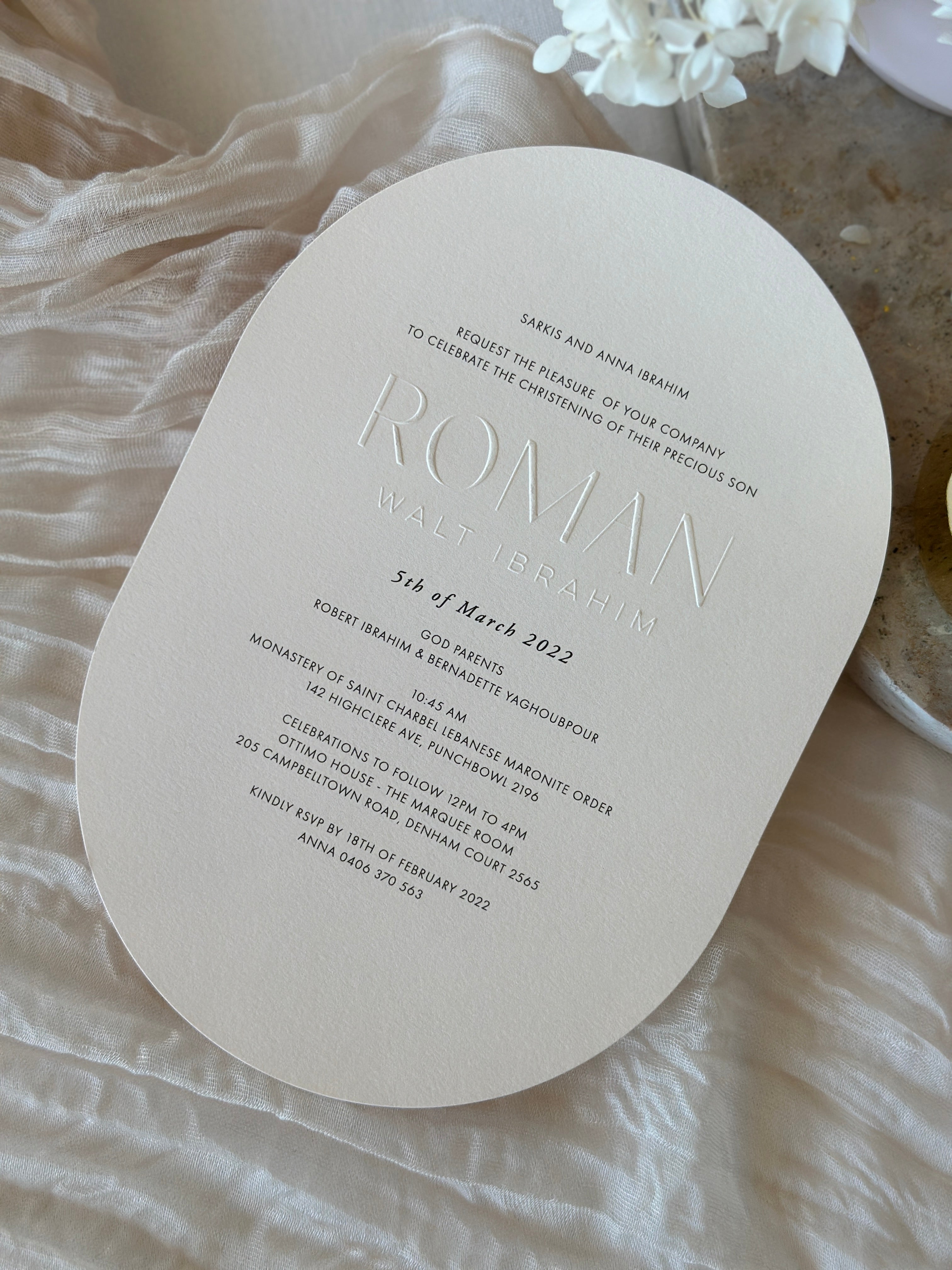 Roman | Baby Invitation