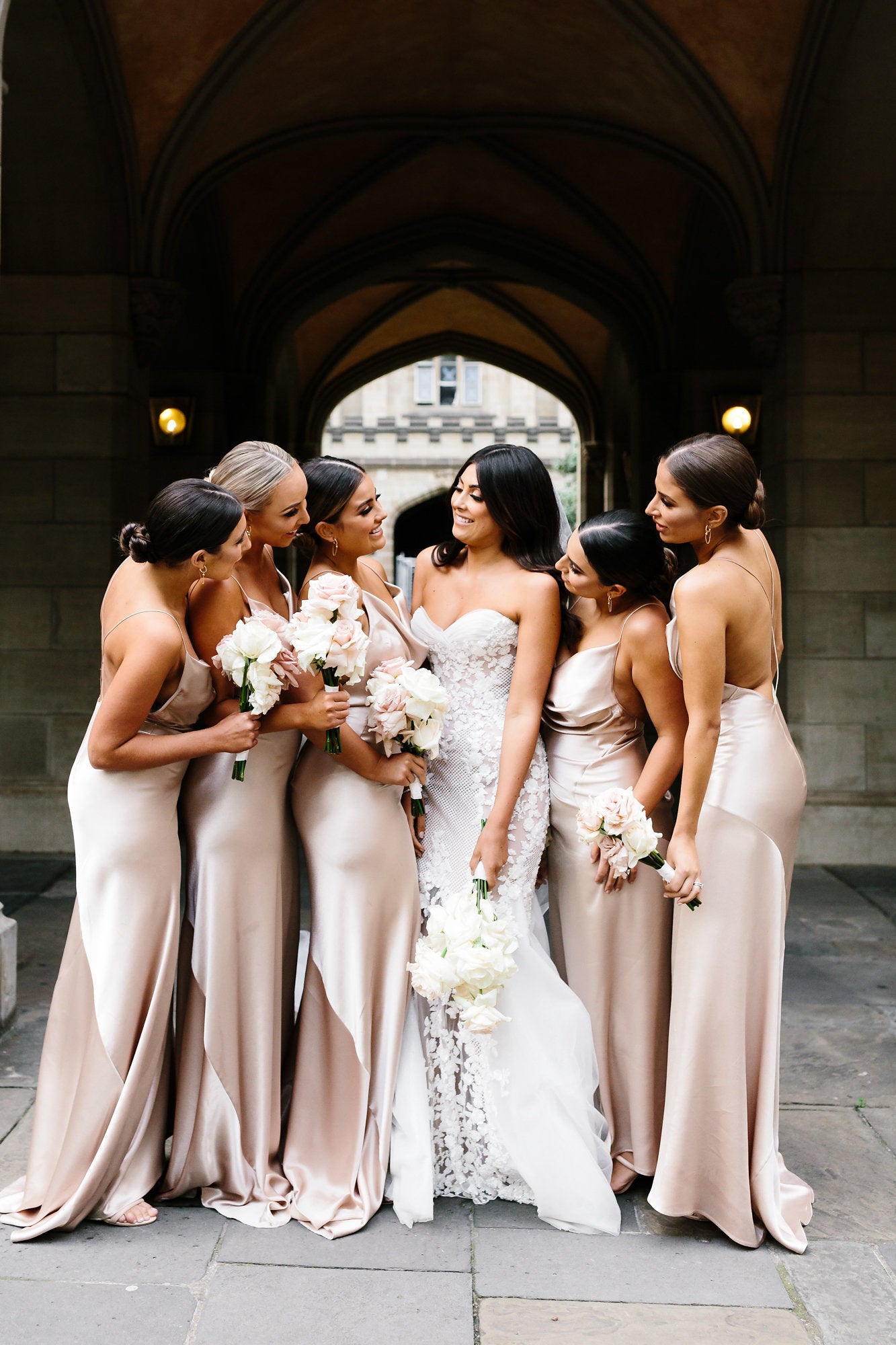 Gabrielle Roccuzzo Karla Roccuzzo Wedding Bridal Hair & Makeup Melbourne, J'Aton Wedding Dress, Amazing Bridal Party Dress, Bridesmaid Dresses Melbourne, Nude Bridesmaid Dress, Lace Wedding Dress Design