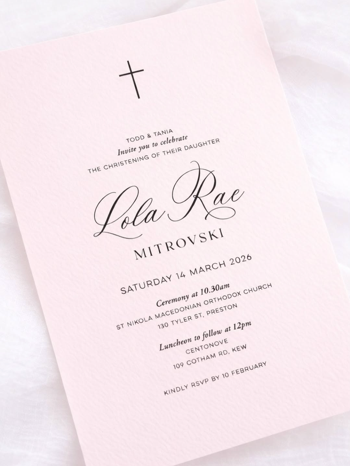Lola Rae | Baptism Invitation