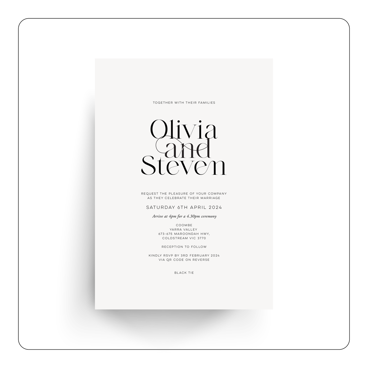 Olivia | Wedding Invitation