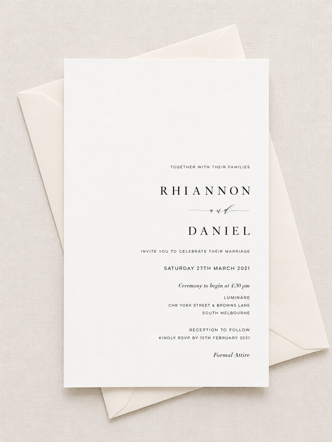 Rhiannon | Wedding Invitation