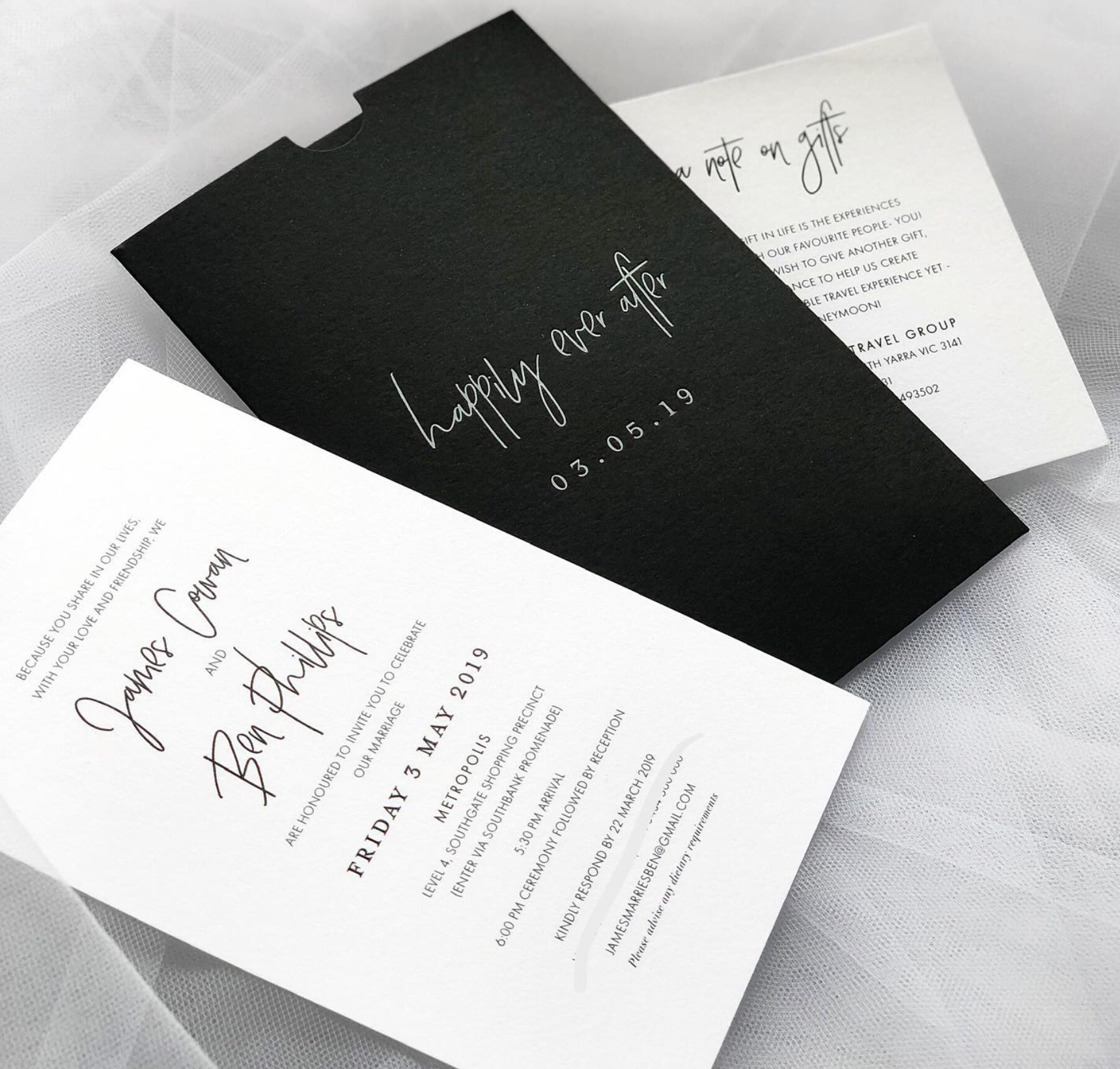 James | Wedding Invitation (Invitation + Sleeve)