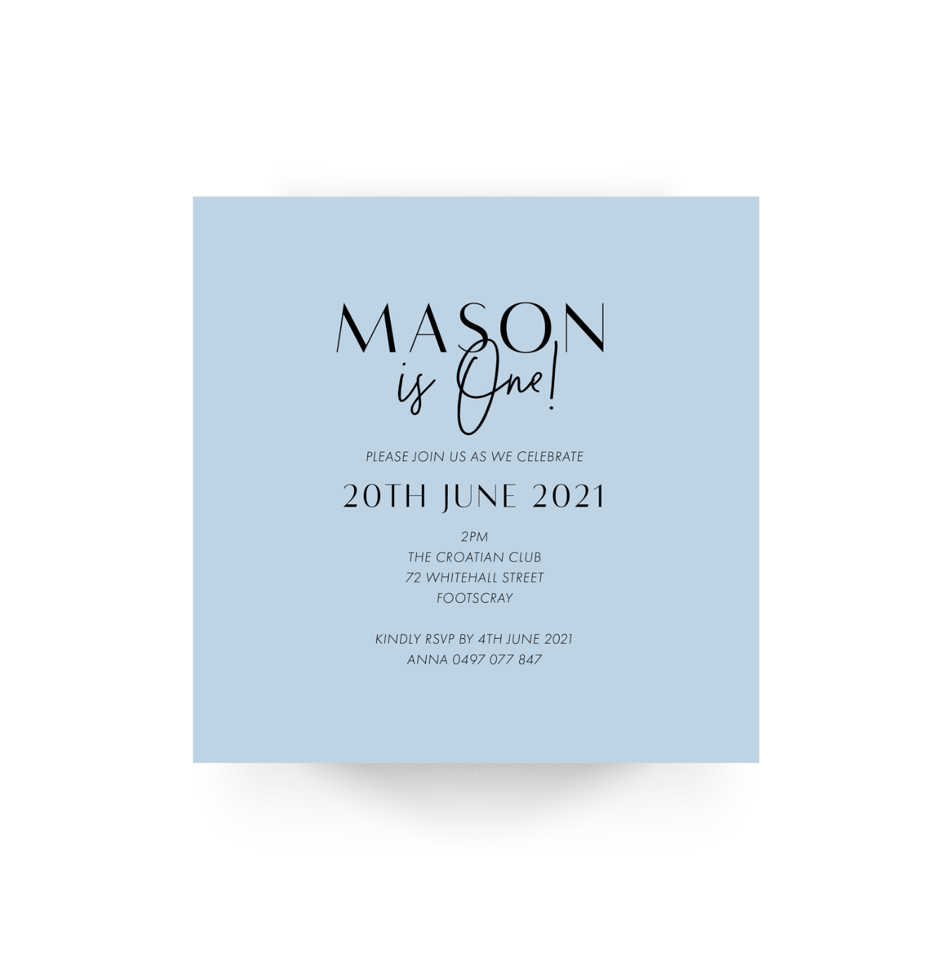 Mason | Baby Invitation