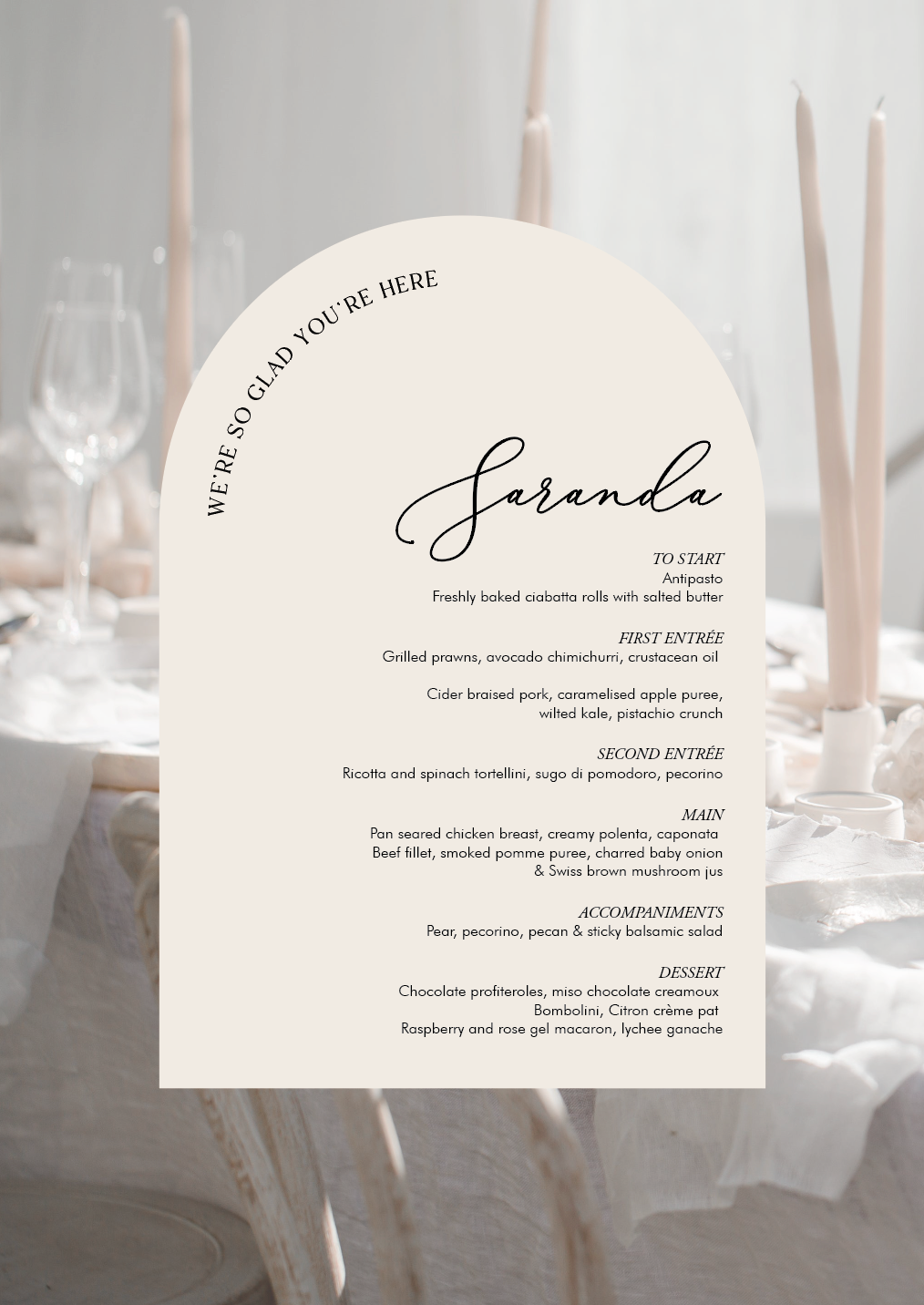 Saranda | Menu