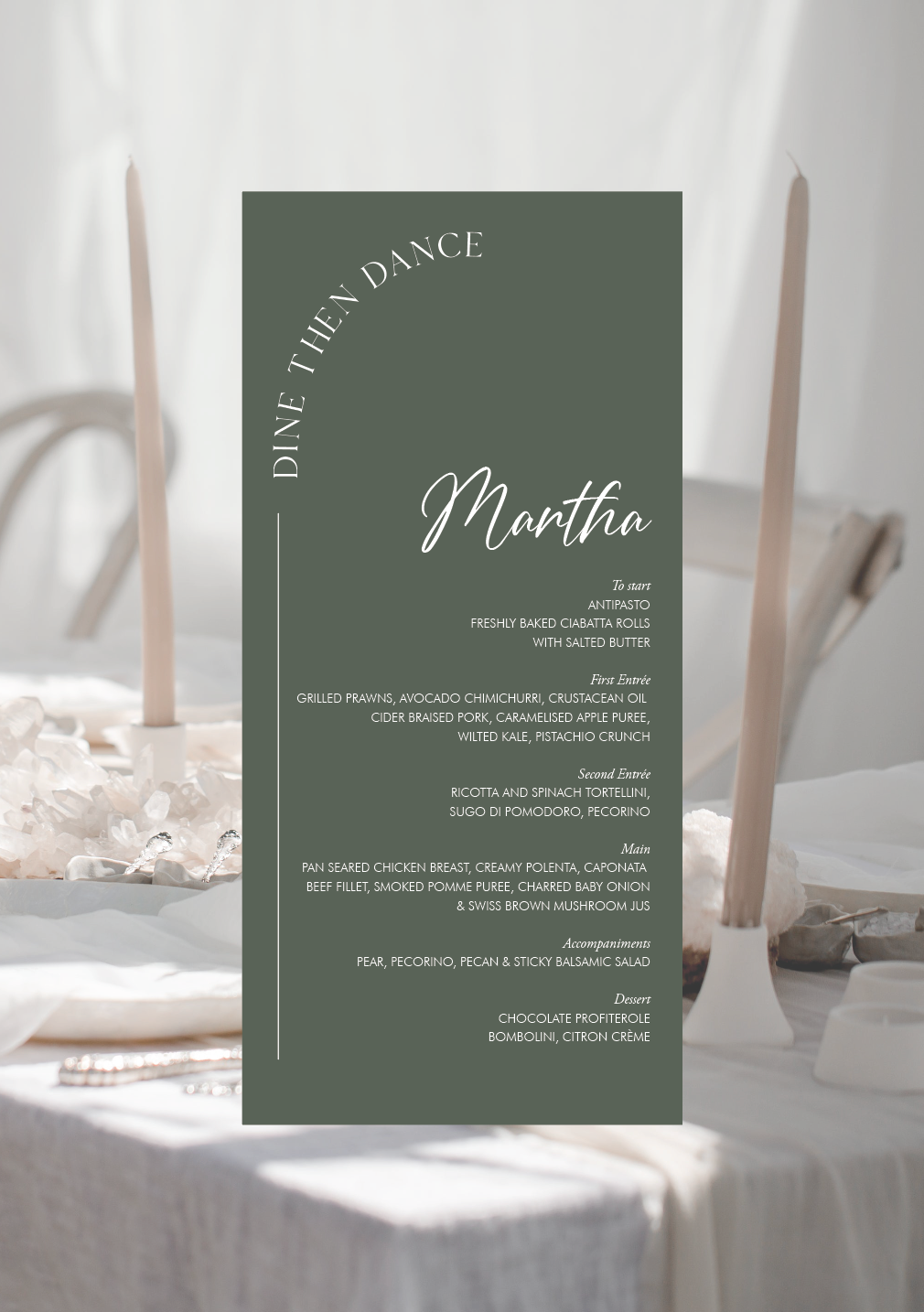 Martha | Menu