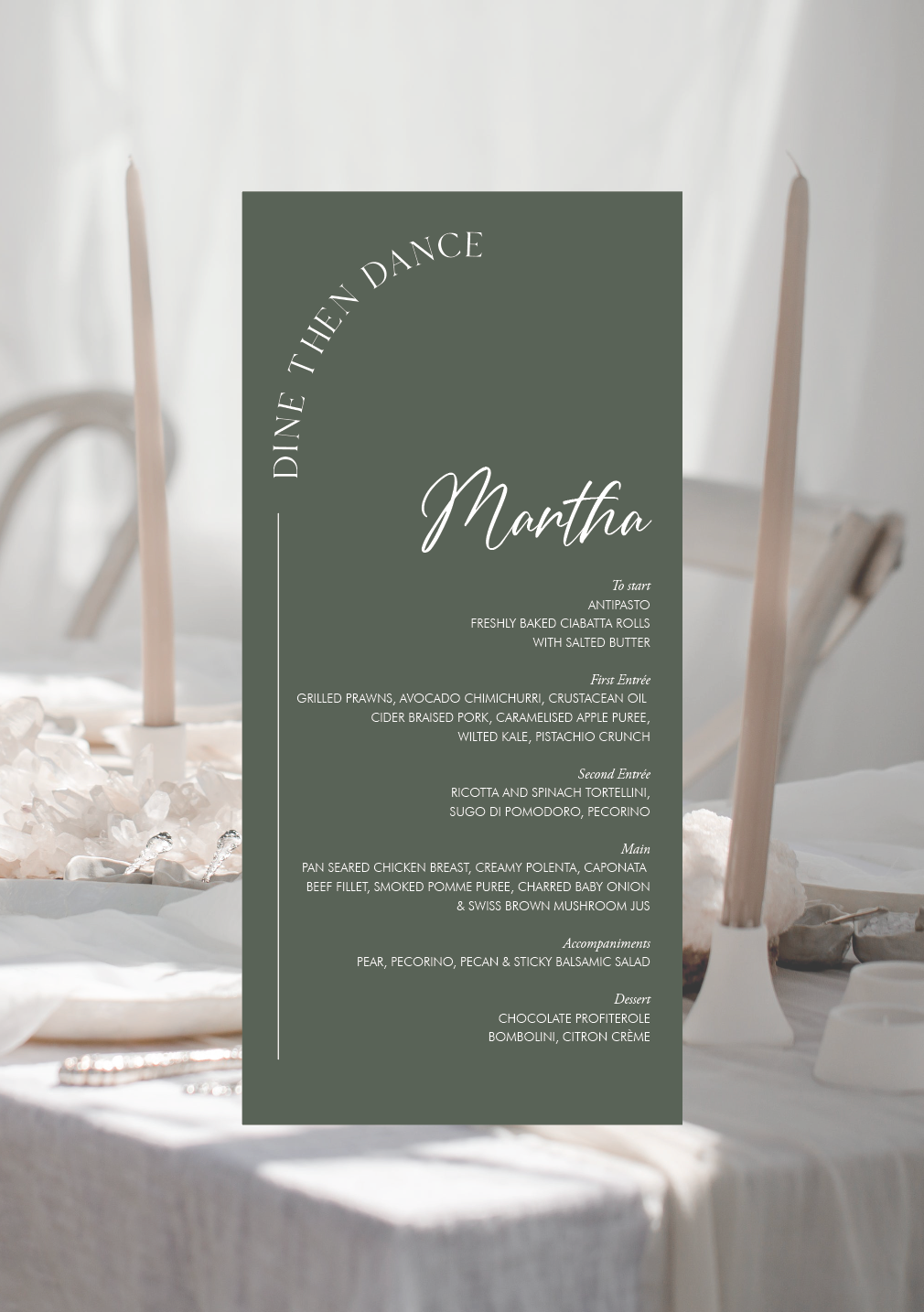 Martha | Menu Thin