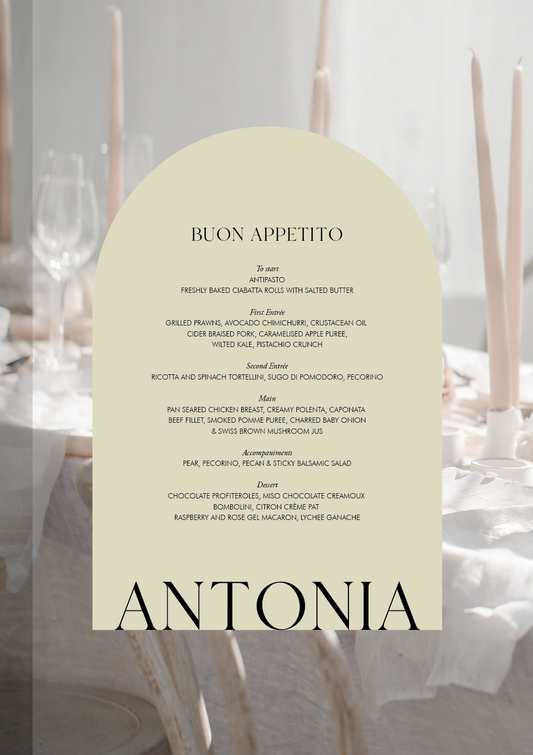 Antonia | Menu