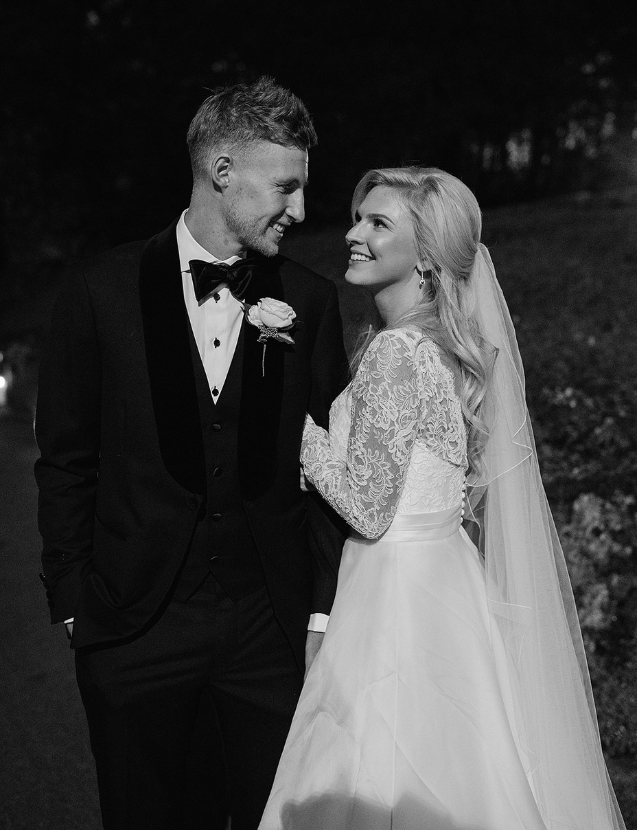 Joe Root, Joseph Root, Joe Root & Carrie Wedding Joe Root English Cricket Captain Wedding Kristina Kempton Wedding Stylist UK England 