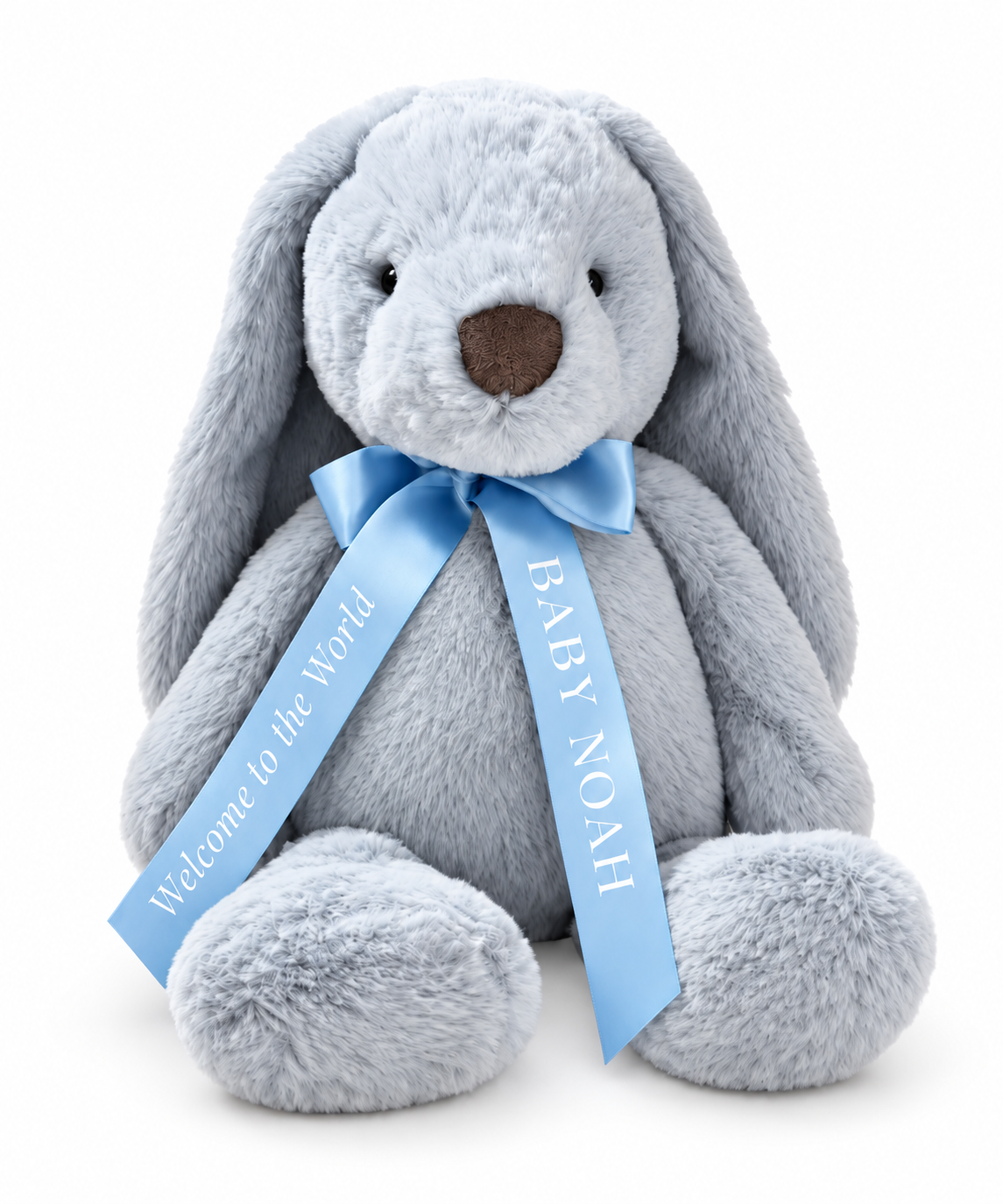 Soft Blue Bunny | Personalised Ribbon Collar