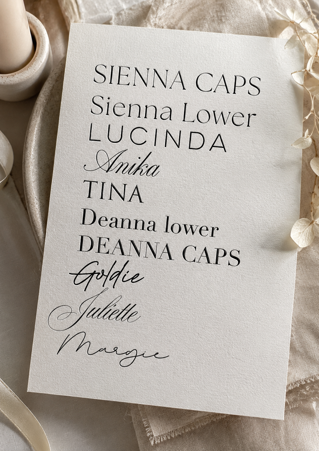Ribbon Place Cards 25mm (Min order 20 pieces)