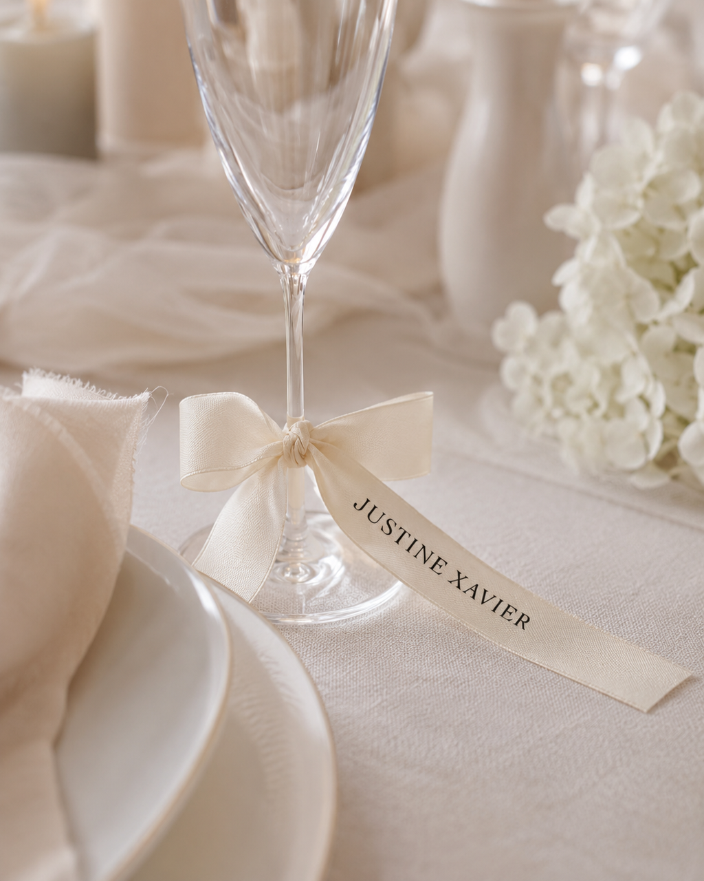Ribbon Place Cards 25mm (Min order 20 pieces)