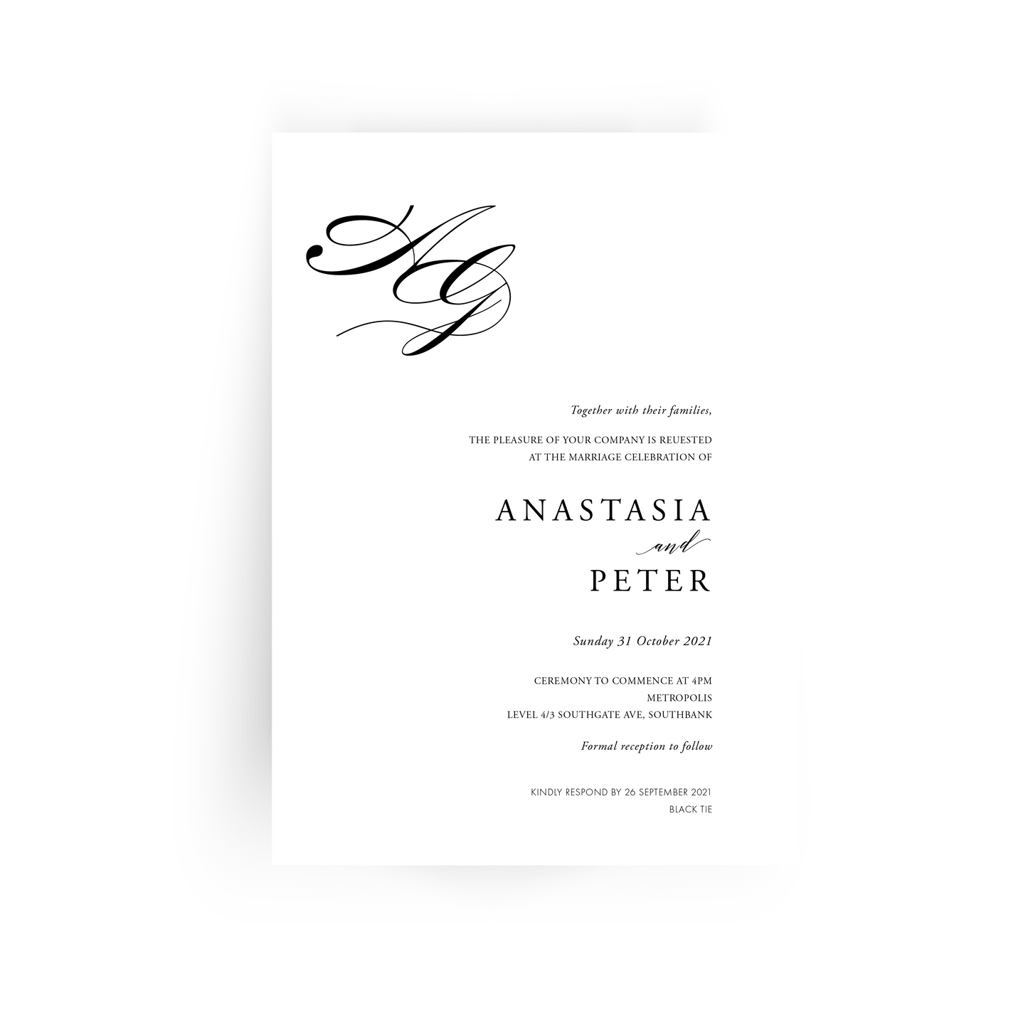 Anastasia | Wedding Invitation