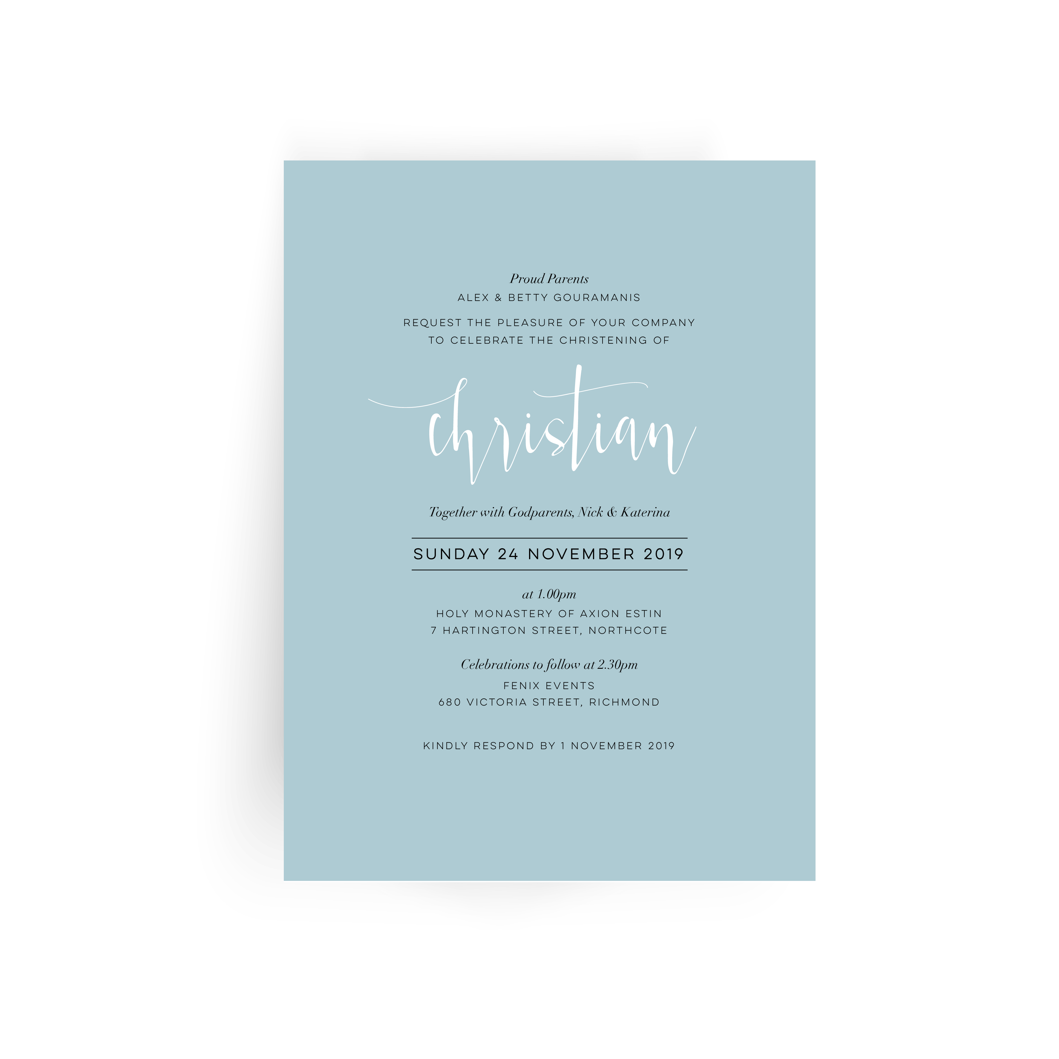 Christian | Baby Invitation