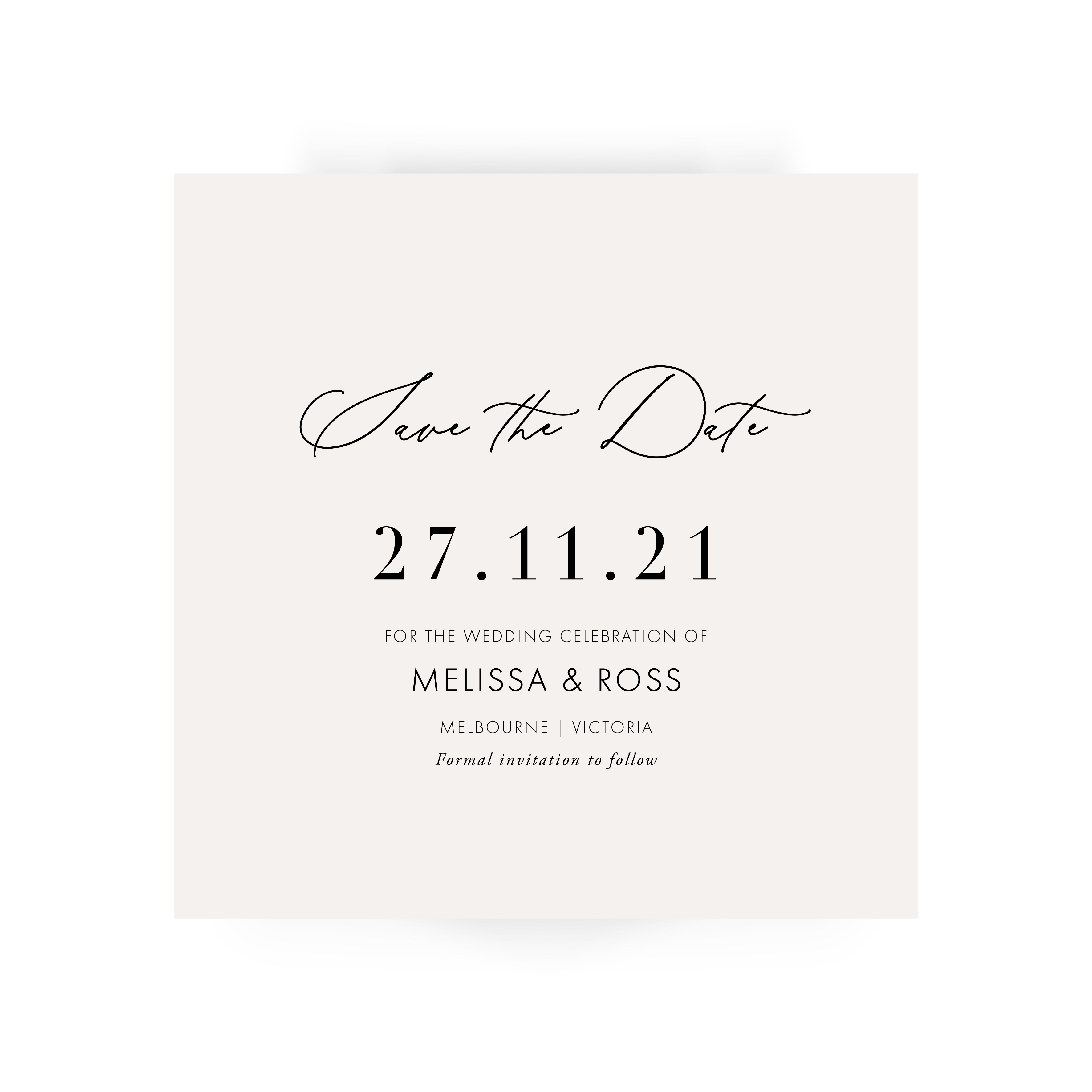 Melissa | Save the Date Invitation