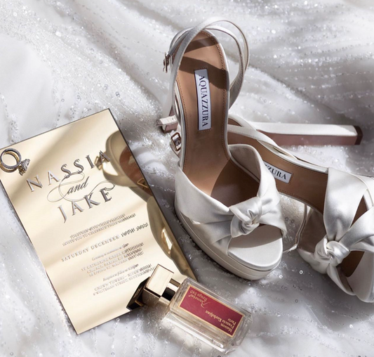 Nassia | Mirror Gold Wedding Invitation