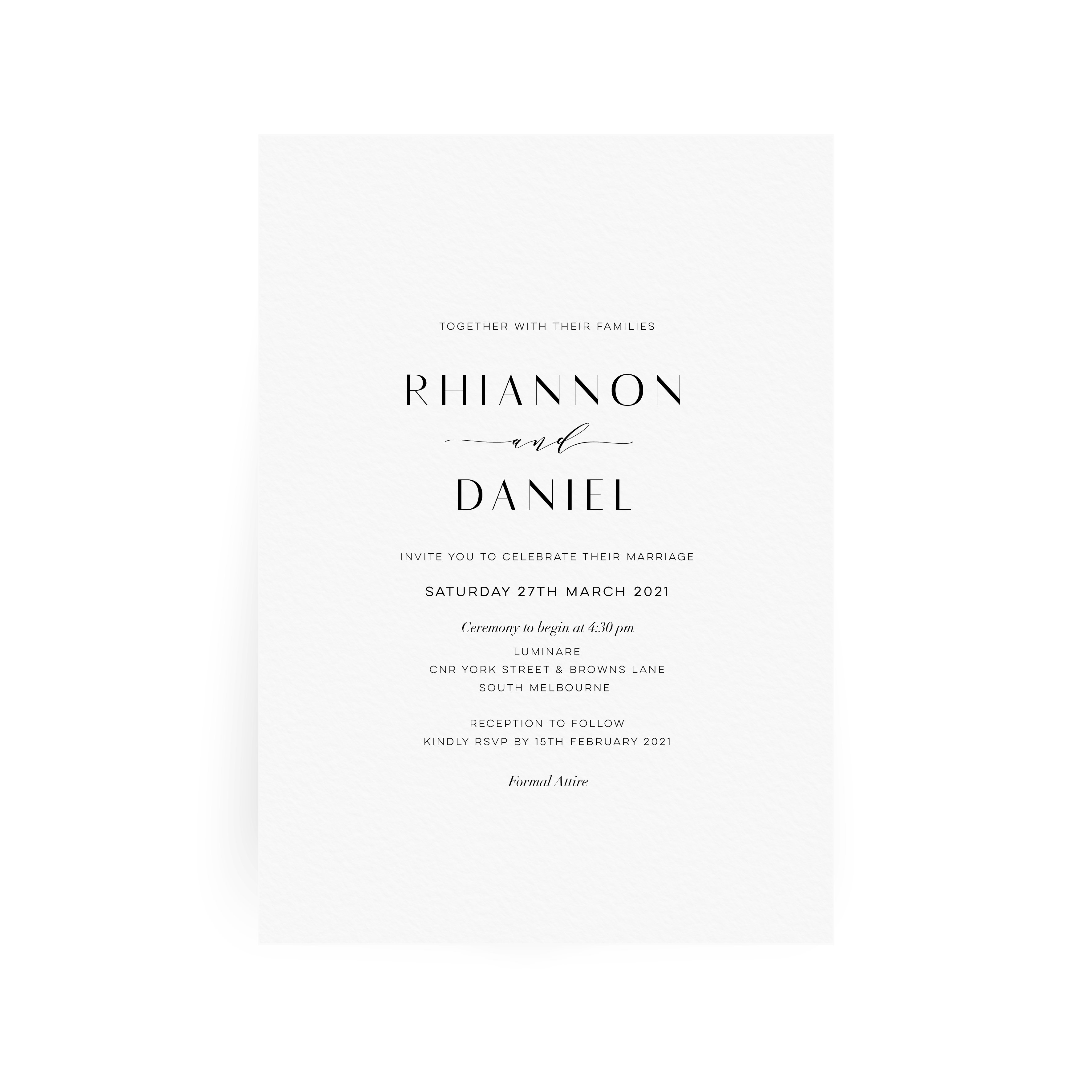 Rhiannon | Wedding Invitation