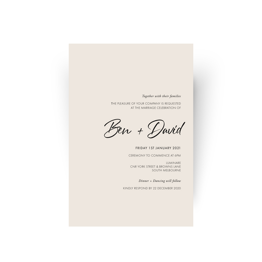 Ben | Wedding Invitation
