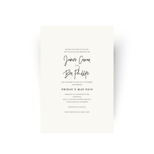 James | Wedding Invitation