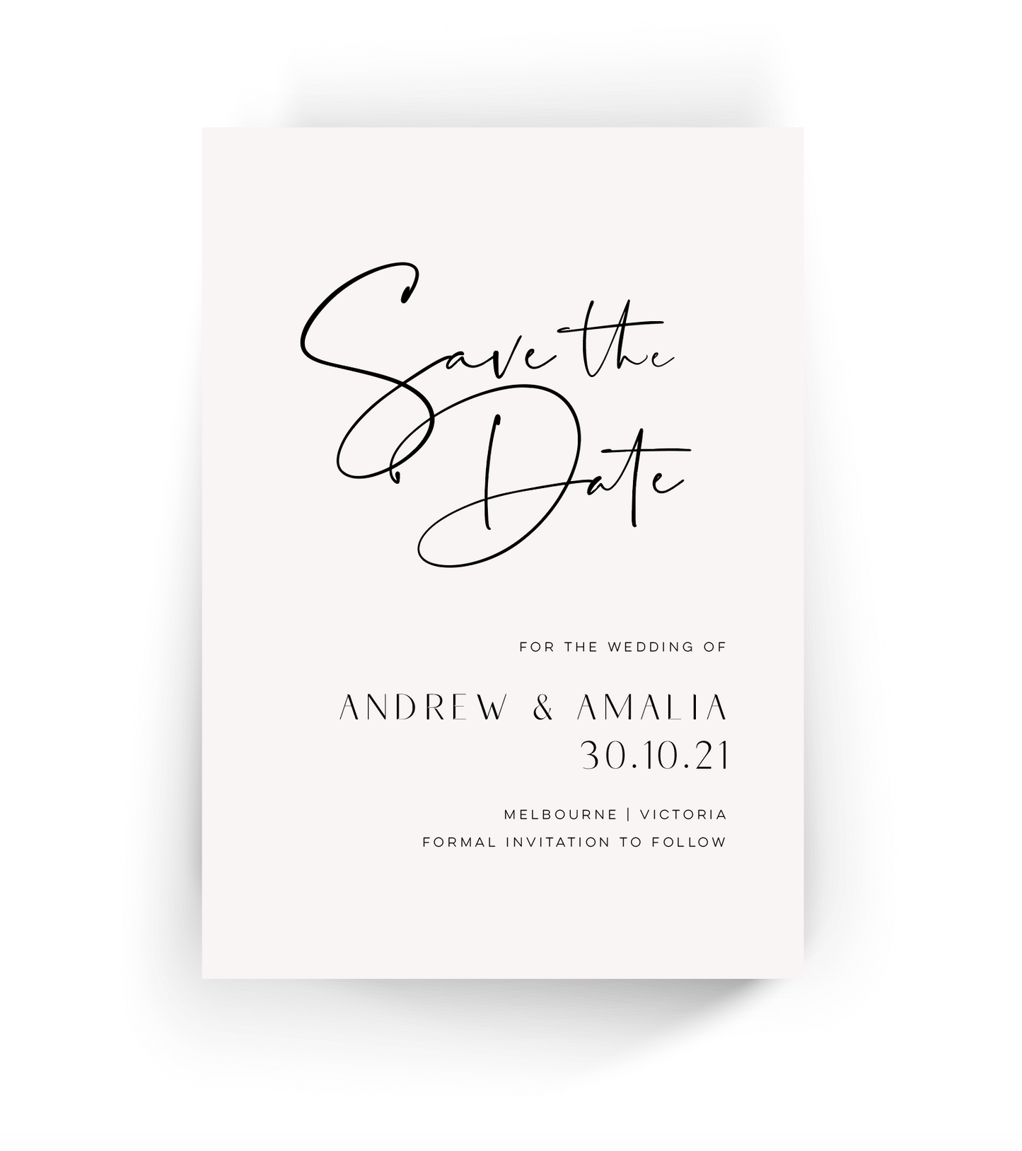 Amalia | Save the Date Invitation