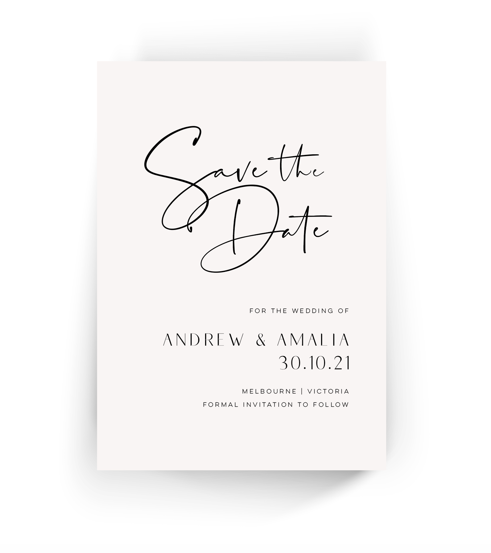 Amalia | Save the Date Invitation