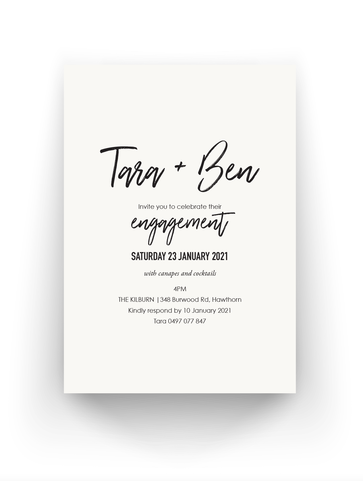 Tara | Engagement Invitation