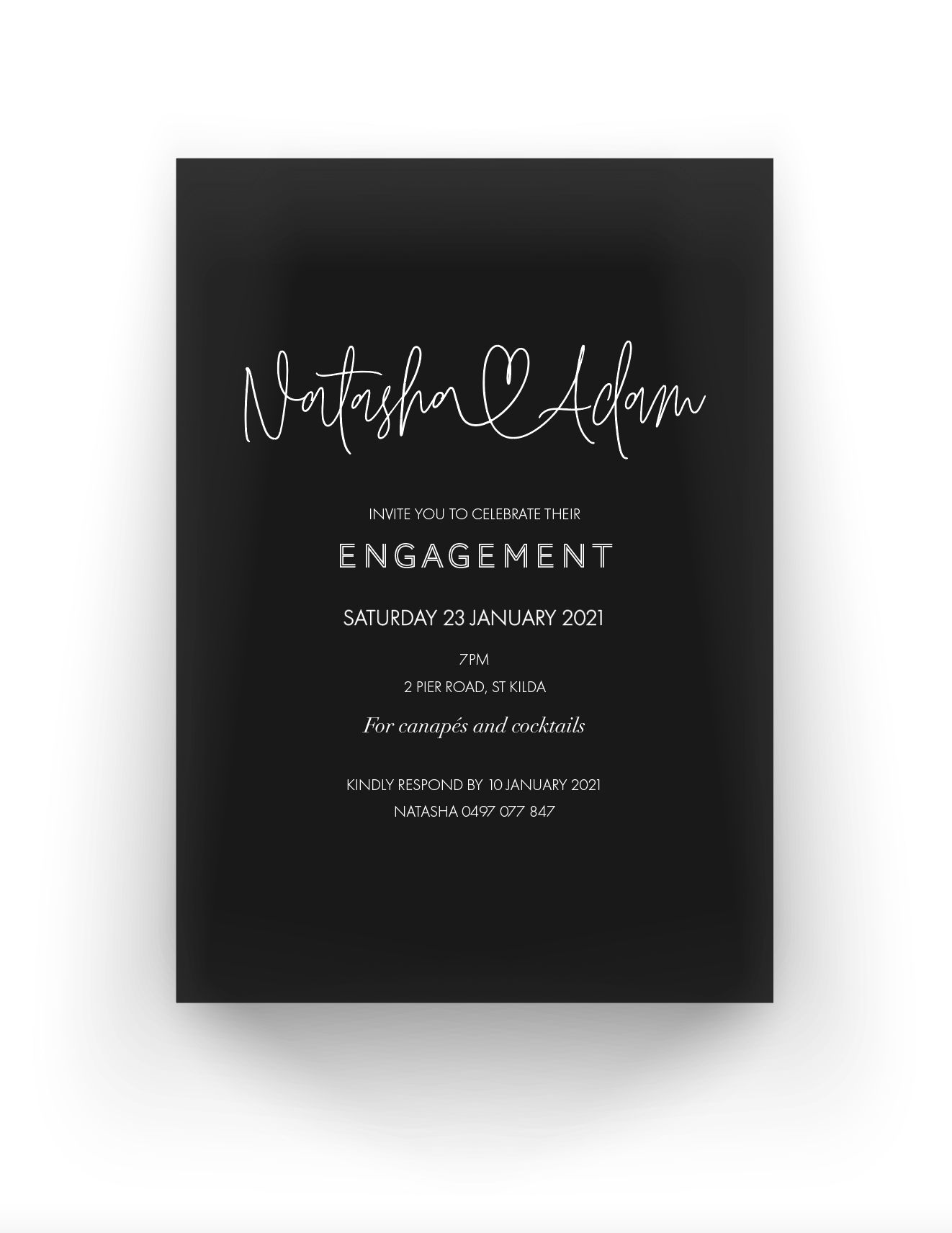 Natasha | Engagement Invitation